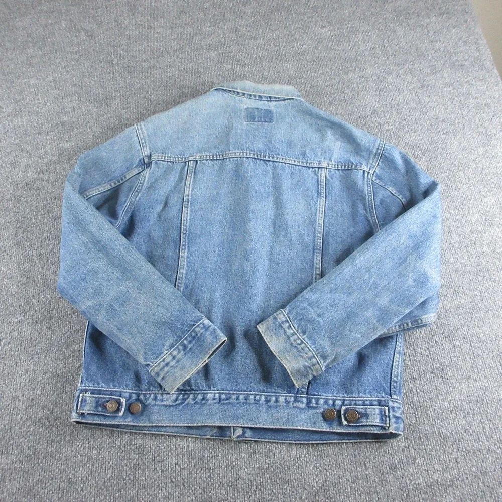 VINTAGE GAP Pioneer Jacket Mens M Blue Denim Trucker Barn Chore Workwear 80s